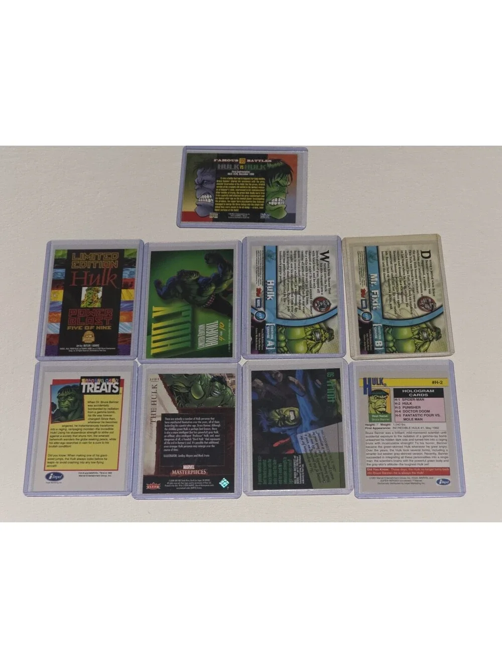 Incredible Hulk Marvel Comics Holo Mr Fix It Legends Masterpieces Card Lot
